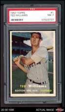 1957 Topps #1 Ted Williams Red Sox HOF PSA 7 - NM