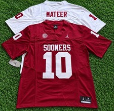 New John Mateer Oklahoma Sooners 10 Jersey Ships Same Day