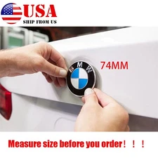 Fit for BMW Rear Trunk Emblem Logo 74mm/2.9IN – Compatible Replacement Badge