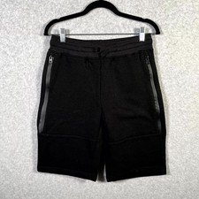 Southpole Shorts Boys Large 14-16 Black Fleece Tech Authentic Zipper Pockets