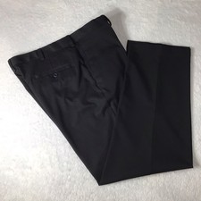 Men  s Haggar Cool Right Classic Fit Pants 100 Polyester Size 40W 30L Black