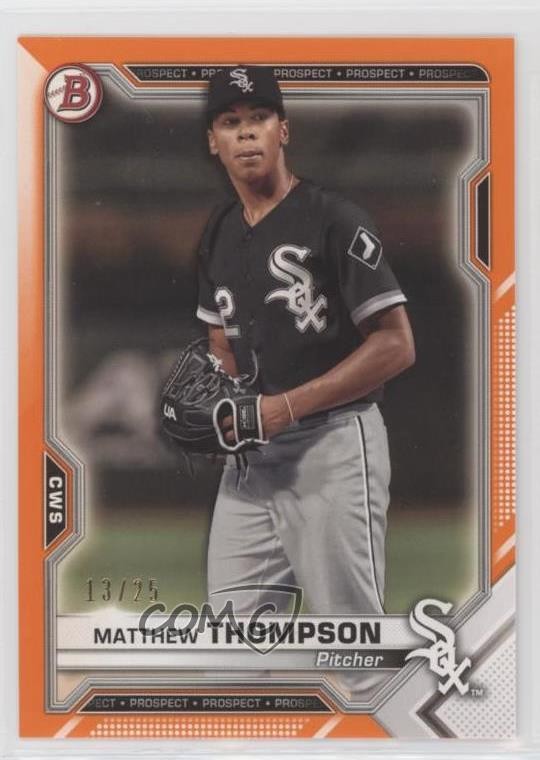 2021 Bowman Prospects Orange Border 13/25 Matt Thompson Matthew #BP-74 11pj