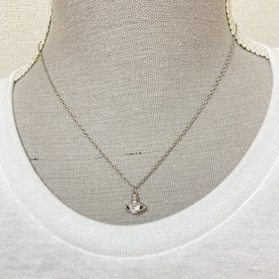 Vivienne Westwood Necklace Leonor Clear Silver TOP 1cm NO BOX | eBay
