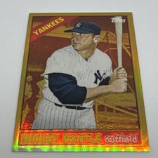 2012 Topps Factory Set Gold Chrome Mickey Mantle Reprints #50 Yankees