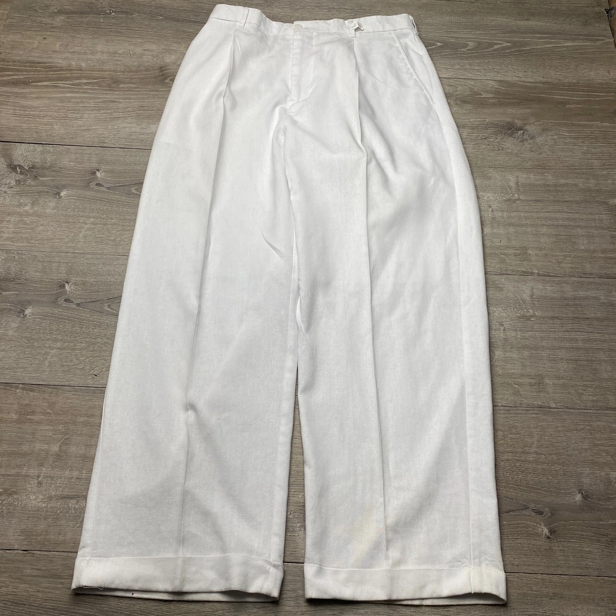 knee length dresses for ladies White Linen Dress Pants – Dexonmen