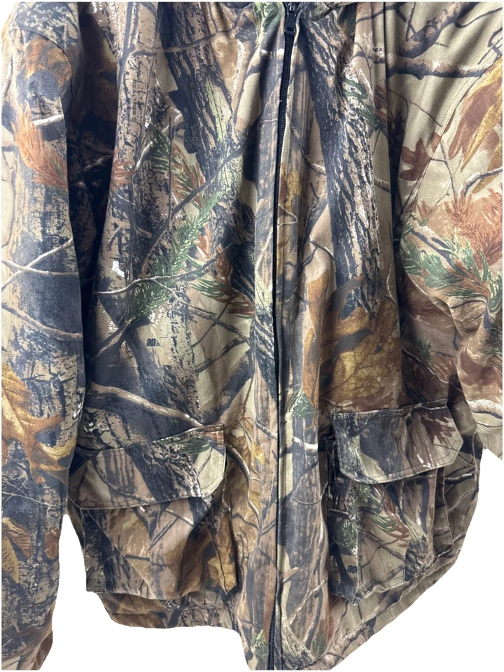 Real Tree Camo Hunting Jacket Men’s XL Insulated Hooded Camouflage Back Holder - Image 2 of 4