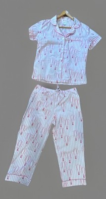 Bed Head PJs Set Pink Hot Air Balloon, Short Sleeve Top, Long Elastic Pants