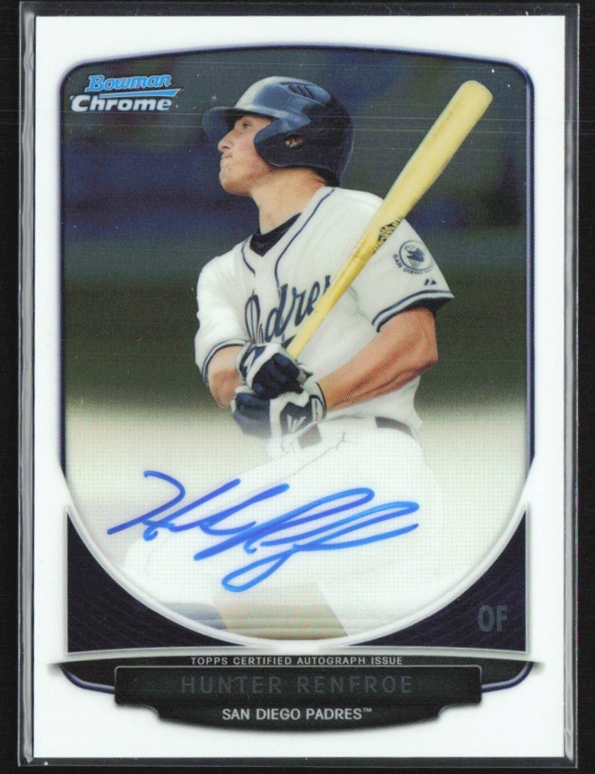 Hunter Renfroe 2013 Bowman Draft Picks & Prospects Chrome Auto #BCA-HR San Diego