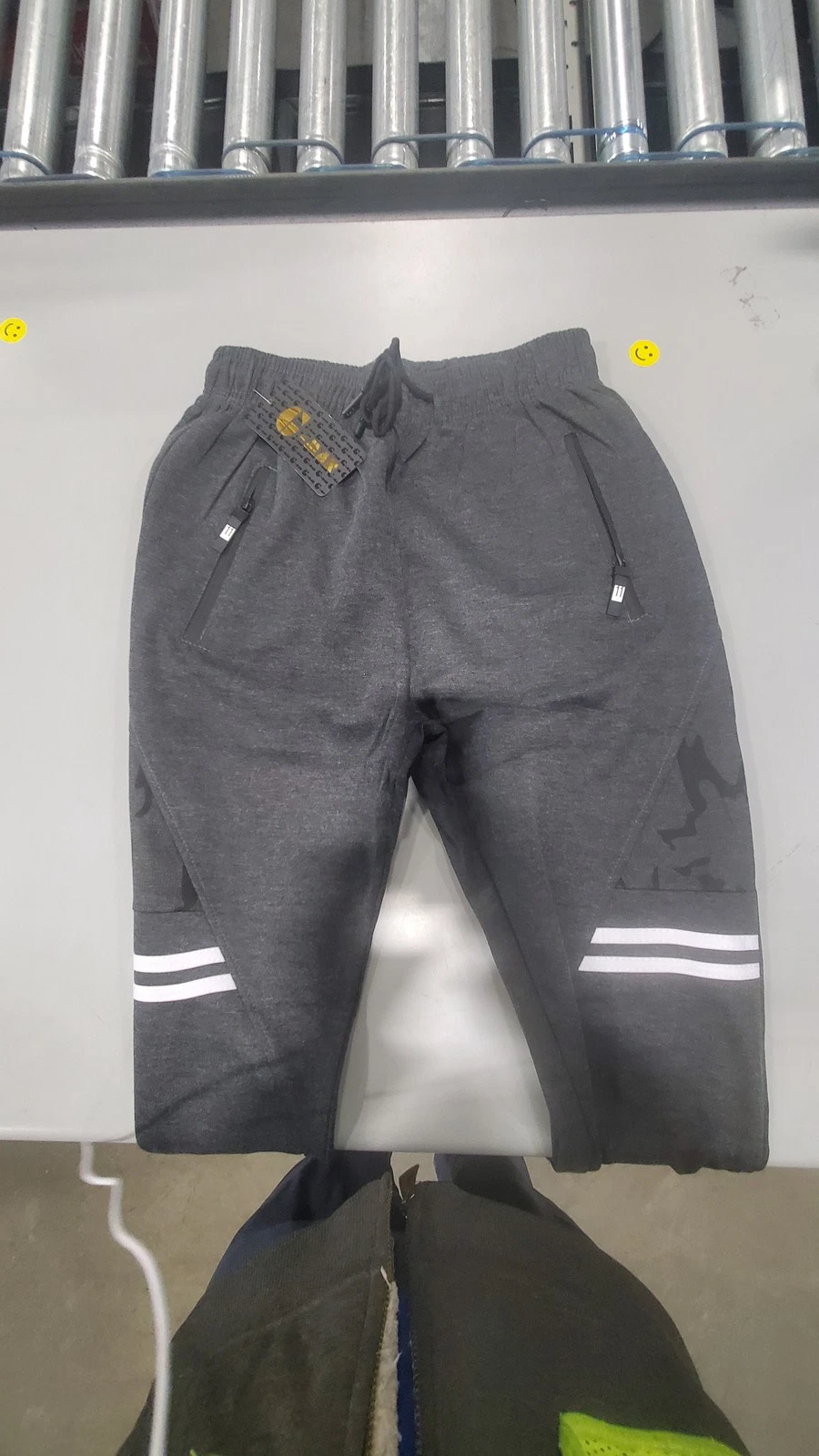 G-MAN MEN'S FASHION JOGGERS DRAW STRING SPORTS SWEAT PANTS - SIZE M - LIGHT GRAY