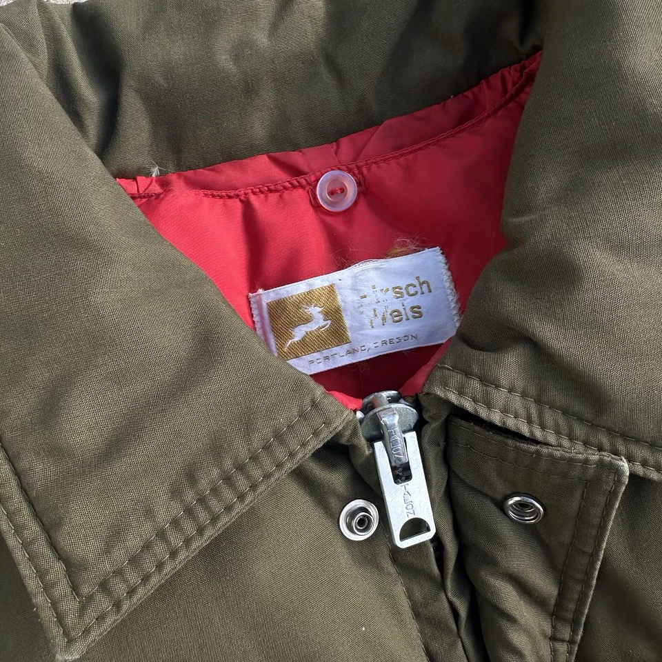 Chaqueta Parka Hirsch Weis XL Años 60 Caza Leñador Granja De Colección Foto 3 de 4