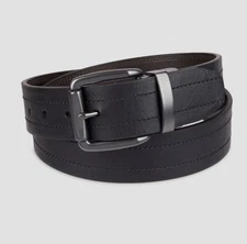 Brand New Levi's DENIZEN Men's Reversible Casual Belt Black Brown Size M 34-36