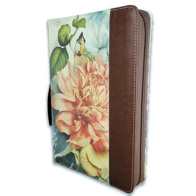 Biblia Letra Grande 12 puntos para Mujer RV1960 floral con indice y cierre