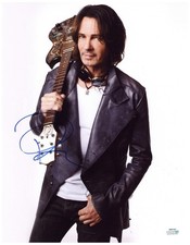 Rick Springfield Signed Autographed 11x14 Black Leather Coat Guitar Photo ACOA