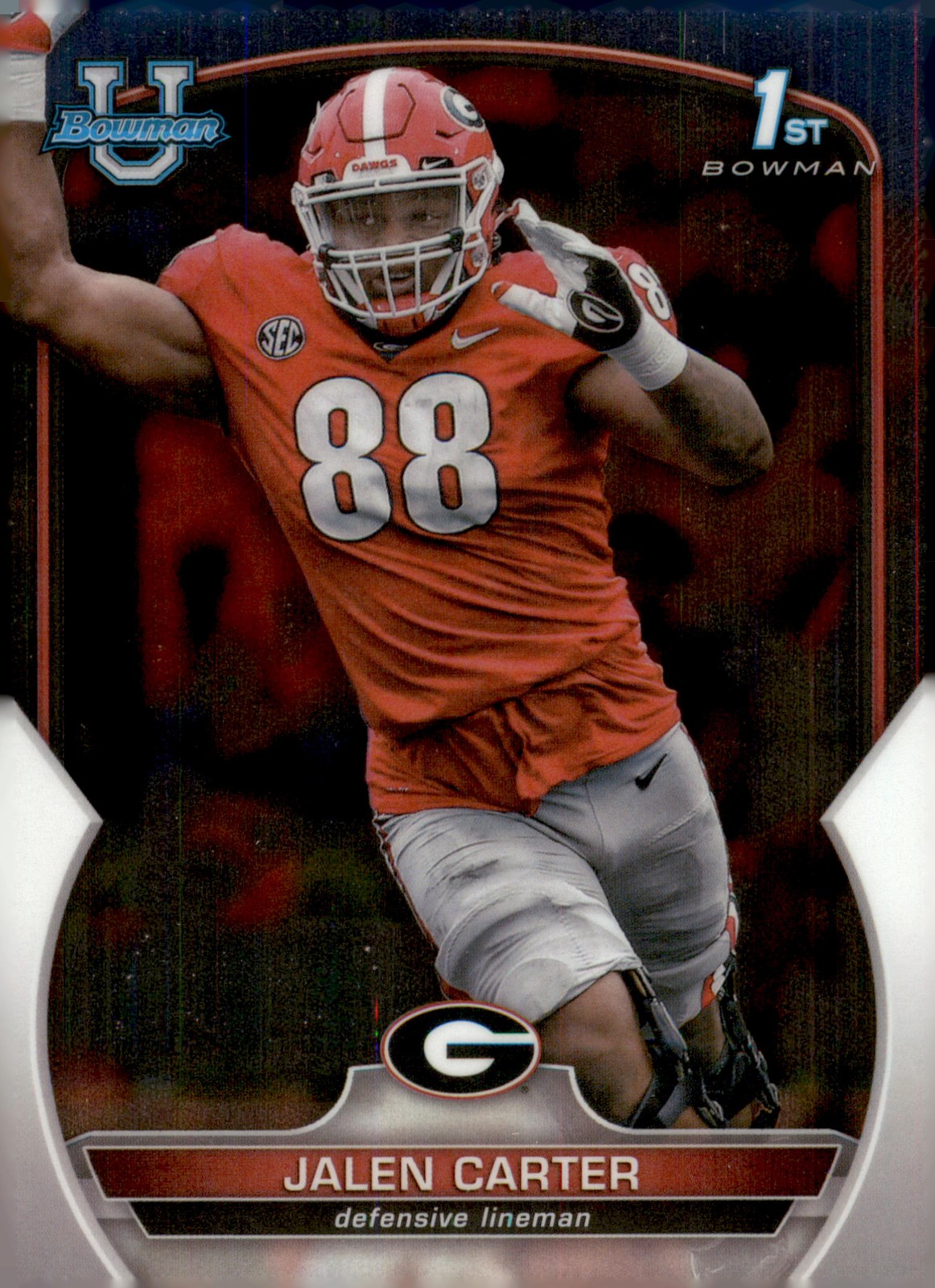 2022 Bowman University Chrome #37 Jalen Carter