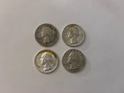 Lot Of (4) Washington Quarters 90% Silver Circulated Condition