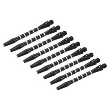9 Pack 48mm Dart Shafts Medium 2BA Thread Aluminum Dart Stems Black