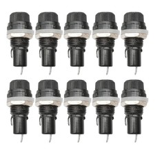10Pack Glass Fuse Holder Insurance Tube Socket For Electric Equipment Motorcycle