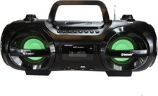 Retro Portable Boombox CD Player AM/FM Radio LED Display Headphone Jack Home