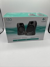 Logitech Z130 Stereo Speakers Black Pair PC MAC IPOD MP3 Boxed