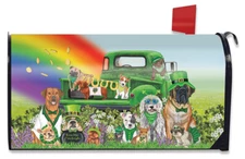 Lucky Pups St. Patrick's Day Magnetic Mailbox Cover Dogs Standard Briarwood Lane
