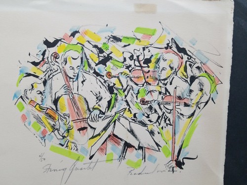 Savo Radulovic (Yugoslav 1911-1991) Original S/N Lithograph "Famous Musicians" - Picture 4 of 7