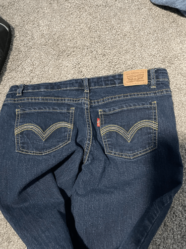 Girls 711 Skinny Levi’s Dark Wash Size 12 - Picture 2 of 4