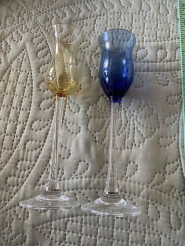 Vintage Lenox Set Of Two Similar Cordial Stemmed Glasses-Beautiful - Picture 1 of 3