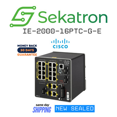   Cisco New Sealed IE-2000-16PTC-G-E 16-Port PoE+ Industrial Switch  Fast Ship