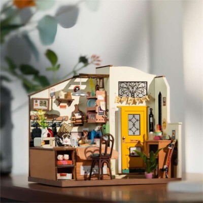 Miniature House Popsicle Sticks Rolife DIY Mini Dollhouse Model