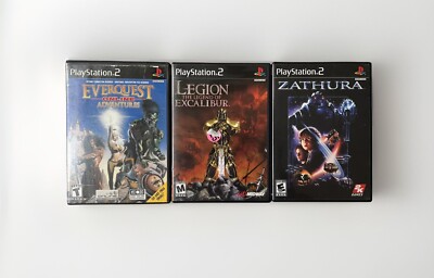 Playstation 2 lot of 3 Excalibur - Zathura - Everquest - CIB Tested See photos