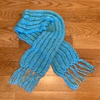 Target Light Aqua Blue Cozy Winter Chunky Knit Tassel Scarf Girls Size 8-16 ❄️ — photo 1
