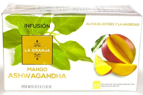 Ashwagandha Wurzeltee - Kräuter reiner Kräutertee (25 Stück) Mangogeschmack - Ablaufdatum 2026 - Bild 4 von 5