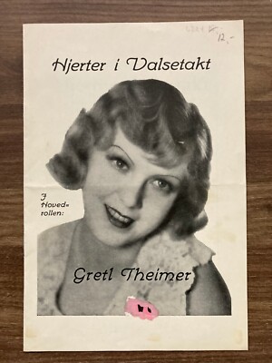Zwei Herzen im Dreiviertel-Takt Walter Janssen Forst 1930 Danish Movie Program
