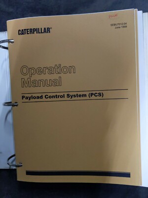 CAT Caterpillar Payload Control System Operation Manual