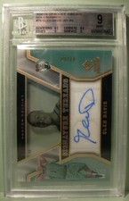 2007-08 SP ROOKIE THREADS GOLD ROOKIES #76 GLEN DAVIS AUTO JERSEY 47/50 BGS 9