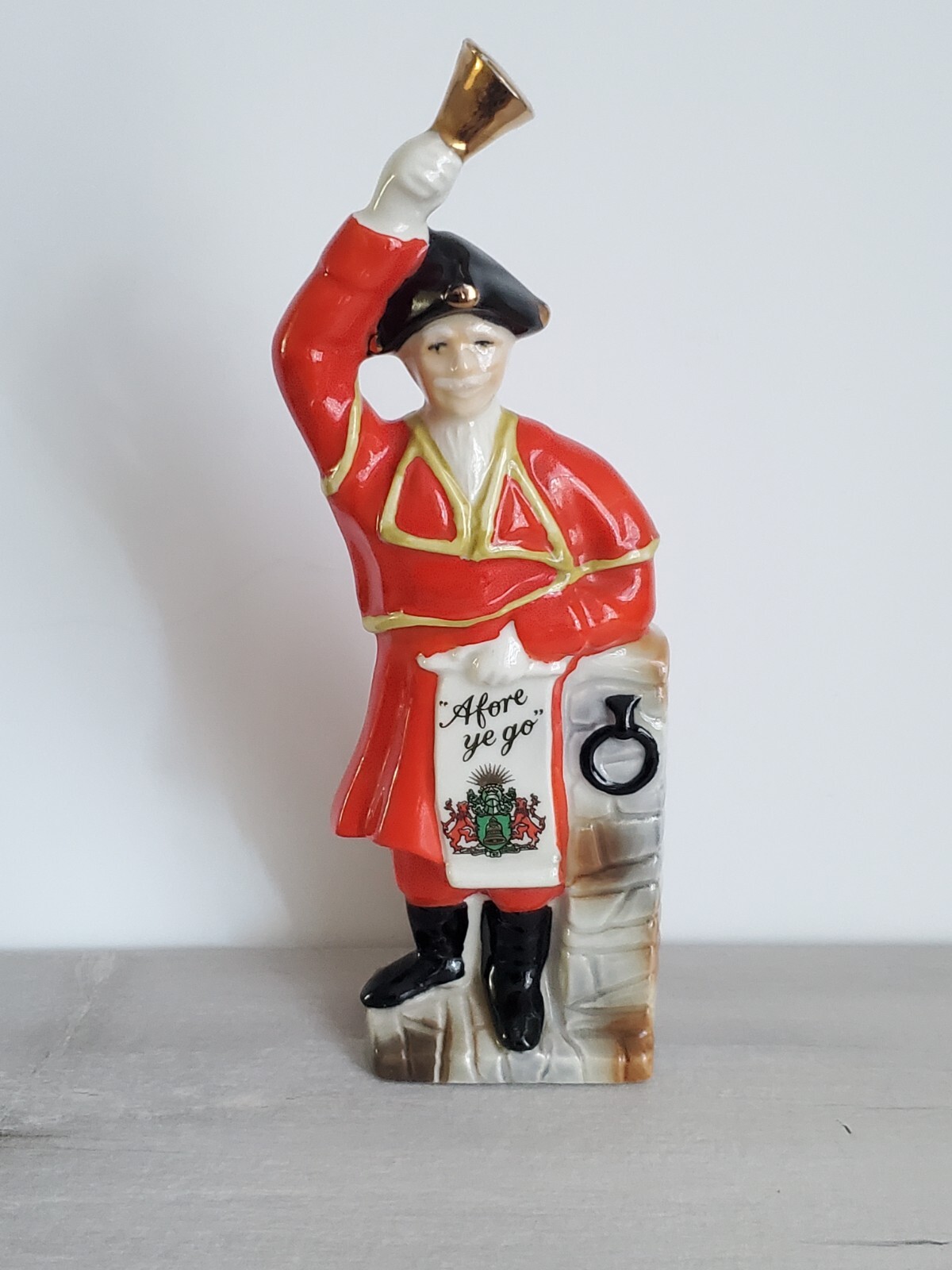 Vintage Bell Ringer Afore Ye Go Decanter Figurine 11