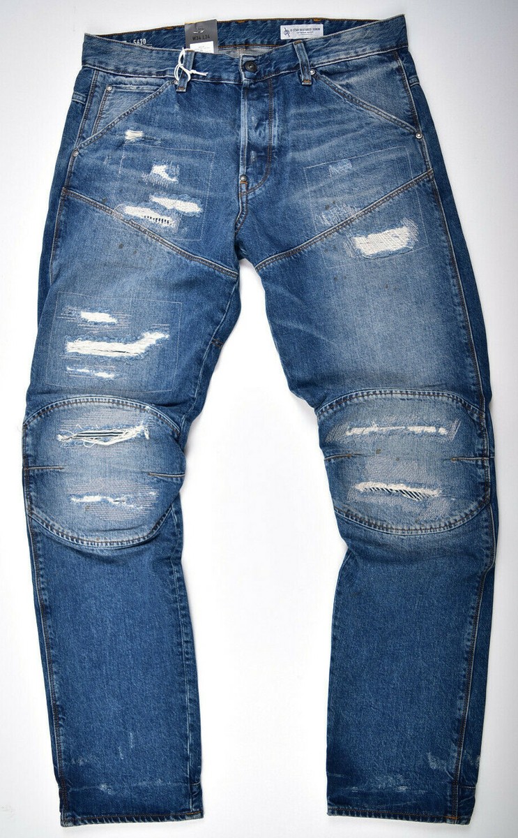 G-Star Raw, Elwood 5620 GR 3D Tapered Jeans, W28 L32 Resored 