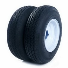 2 Trailer Tires And Rims 4.80-8 4.80x8 480-8 Load Range B 4 Lug Wheel White 2 Trailer Tires And Rims 4.80-8 4.80x8 480-8 Load Range B 4 Lug Wheel White