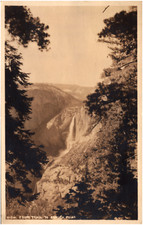 View from Trail to Glacier Point Yosemite National Park California 1930s RPPC