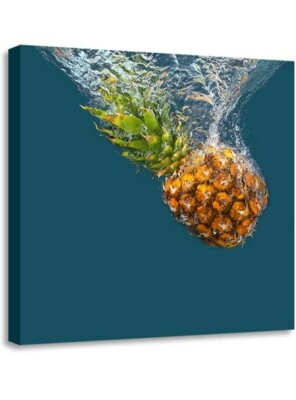 Decor - Pineapple Picture Print，Fruit Poster Frame Wall Decoration for bathroom