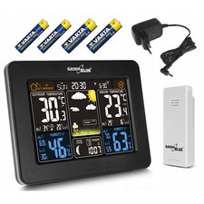 Station météo sans fil GreenBlue écran couleur DCF GB523