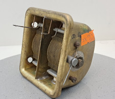 Variable capacitor 2 x 15-:-500 pF - Two-section - brass body - used - HAM Radio