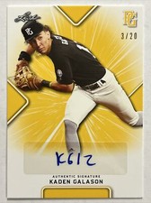 2021 LEAF PERFECT GAME KADEN GALASON AUTO 3/20