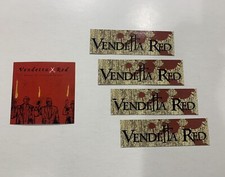 VENDETTA RED Sisters of Death 5 PROMO STICKERS for cd ZACH DAVIDSON Burke Thomas