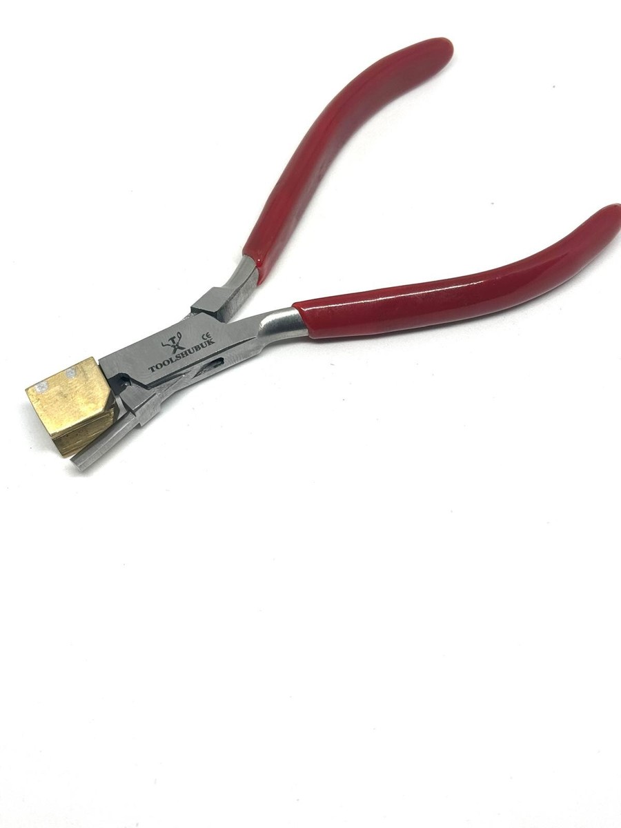 German-Style Round/Concave Bending Pliers - 5 Inch Jewelry Making Tool With Green Grips