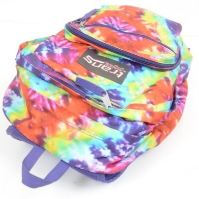 jansport 17 supermax backpack tie dye swirls with laptop sleeve Trans by Jansport Supermax Tie Dye Backpack Colorful Bag Daypack Rucksack