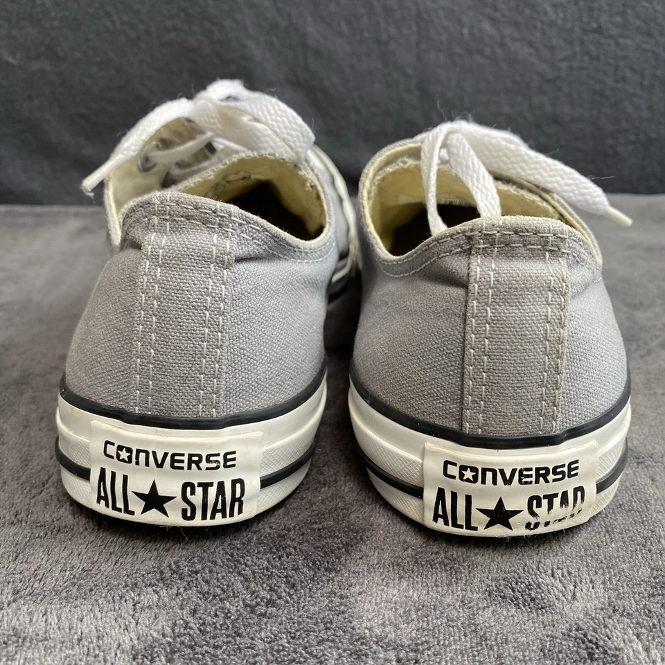 Tênis Converse Chuck Taylor All Star Ox Feminino 9 Masculino 7 Cinza Branco 147137F - Imagem 3 de 4