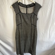 Coast Women’s Smart Wool Blend Sleeveless Grey Dress Formal Work Size 10