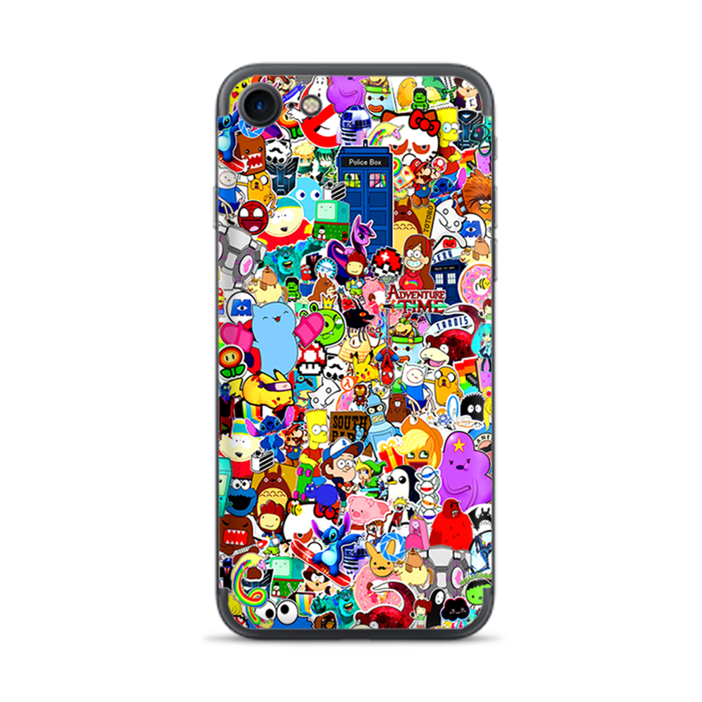 Skin Autocollant Pour Coque IPhone 7 Lifeproof Fre - Motif Galaxy Space Emojis - Neuf
