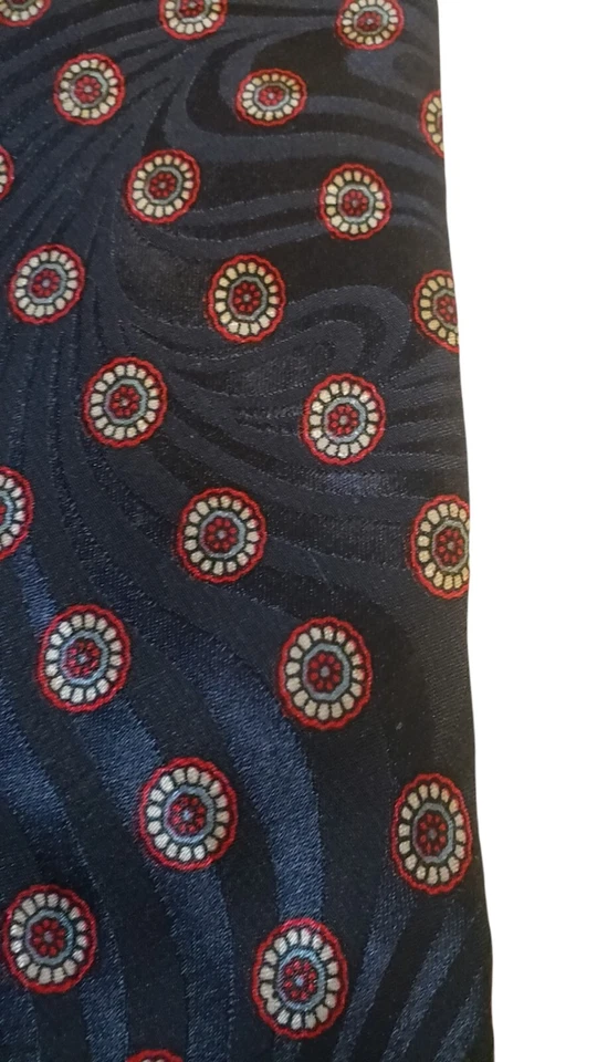 Laço Park Avenue masculino italiano luxo marinho floral seda terno empresarial igreja - Imagem 2 de 4